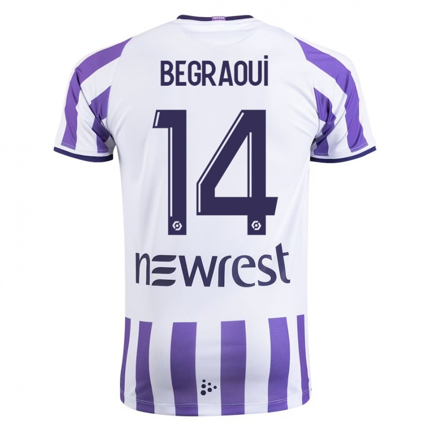 Női Yanis Begraoui #14 Fehér Hazai Jersey 2023/24 Mez Póló Ing