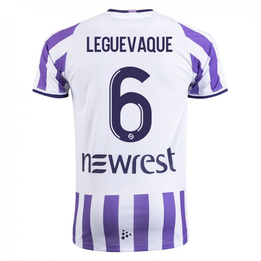 Női Laurie Leguevaque #6 Fehér Hazai Jersey 2023/24 Mez Póló Ing