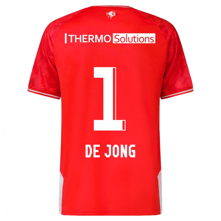 Női Danielle De Jong #1 Piros Hazai Jersey 2023/24 Mez Póló Ing