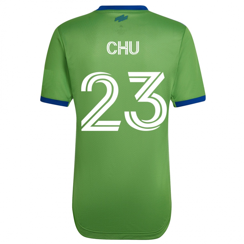 Női Leo Chu #23 Zöld Hazai Jersey 2023/24 Mez Póló Ing