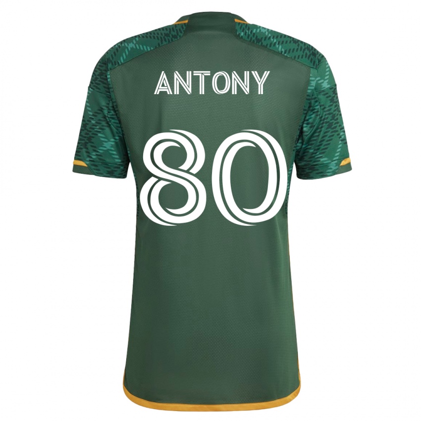 Női Antony #80 Zöld Hazai Jersey 2023/24 Mez Póló Ing