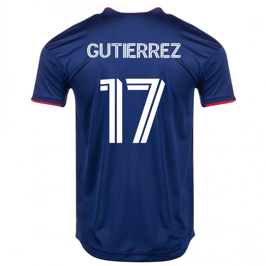 Női Brian Gutiérrez #17 Haditengerészet Hazai Jersey 2023/24 Mez Póló Ing