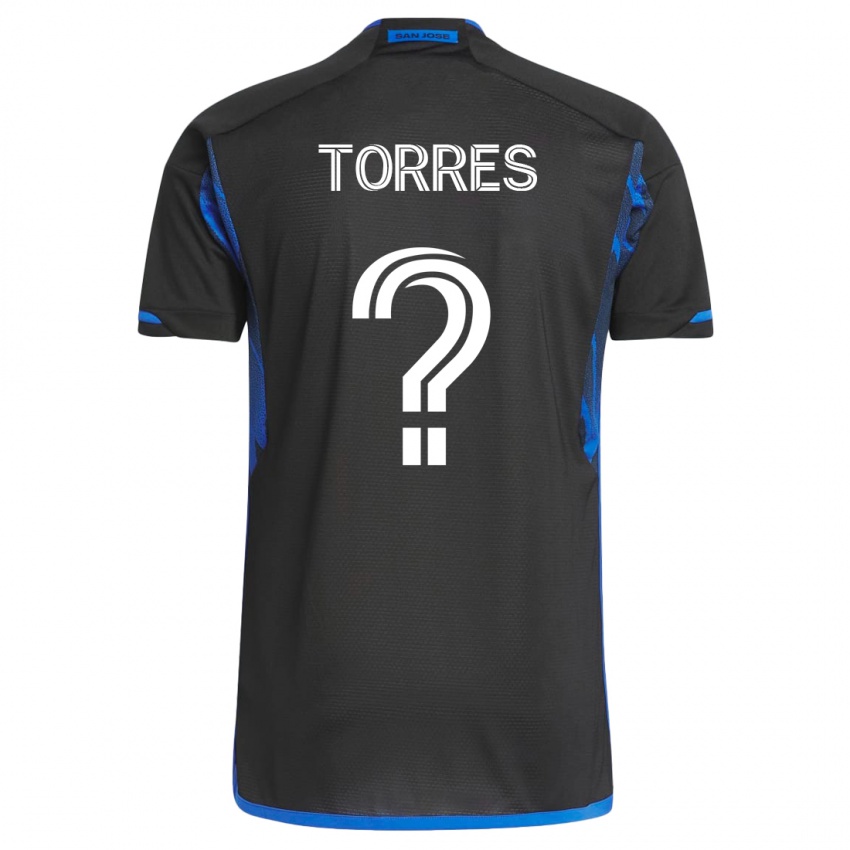 Női Jorge Torres #0 Kék Fekete Hazai Jersey 2023/24 Mez Póló Ing