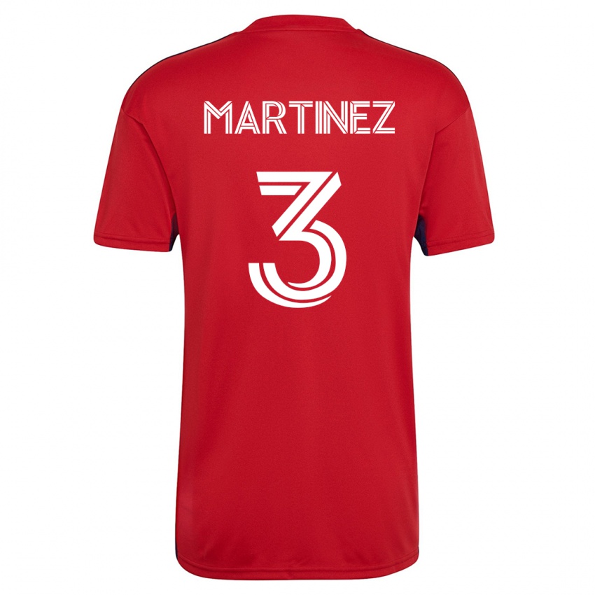 Női José Antonio Martínez #3 Piros Hazai Jersey 2023/24 Mez Póló Ing