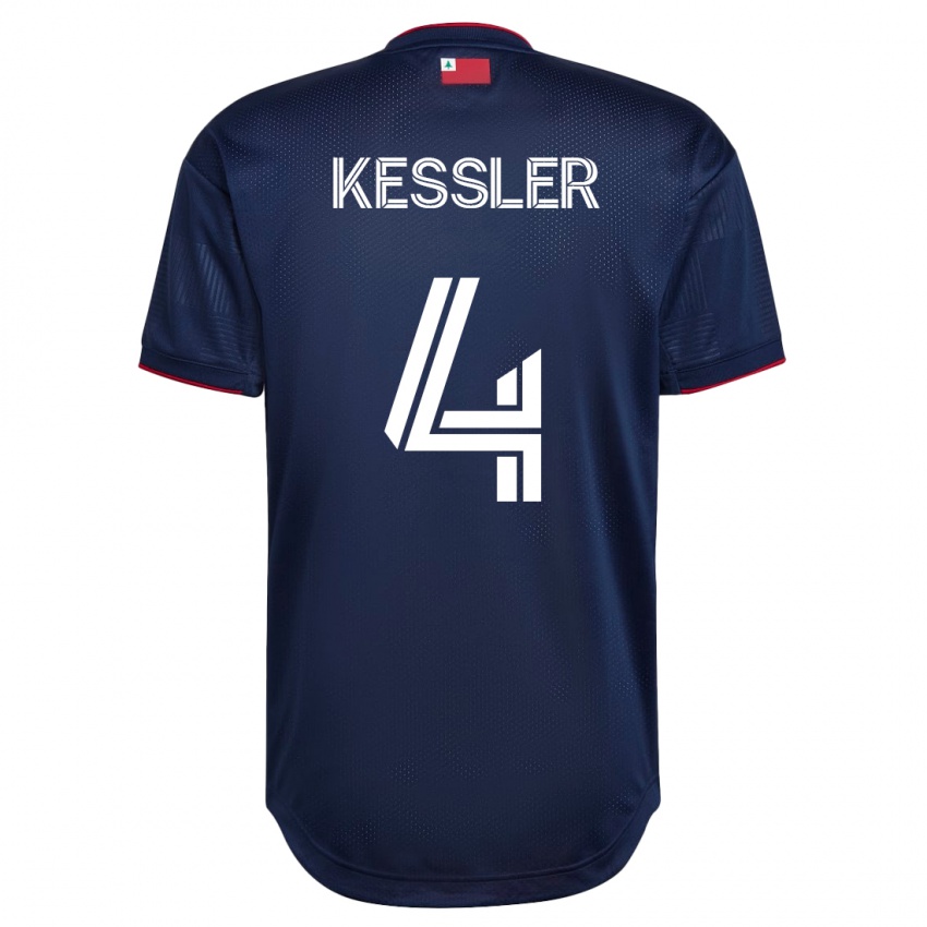 Női Henry Kessler #4 Haditengerészet Hazai Jersey 2023/24 Mez Póló Ing