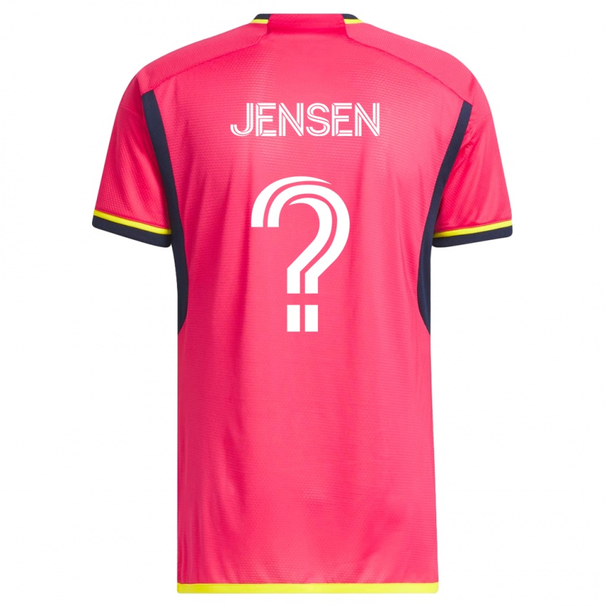 Női Isak Jensen #0 Rózsaszín Hazai Jersey 2023/24 Mez Póló Ing