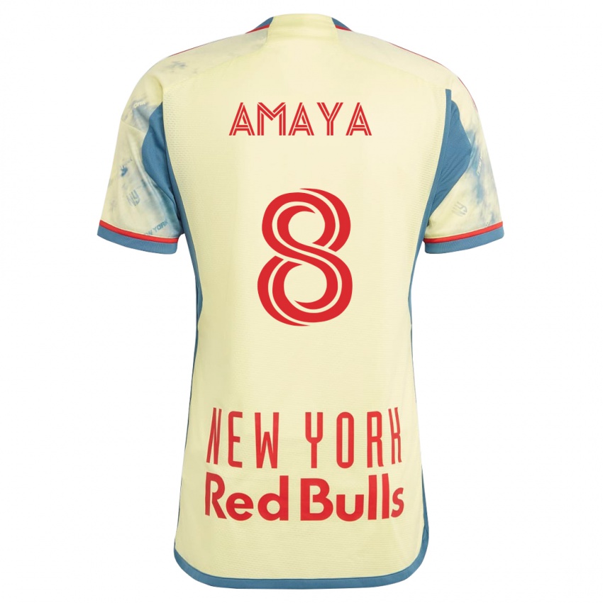 Női Frankie Amaya #8 Sárga Hazai Jersey 2023/24 Mez Póló Ing