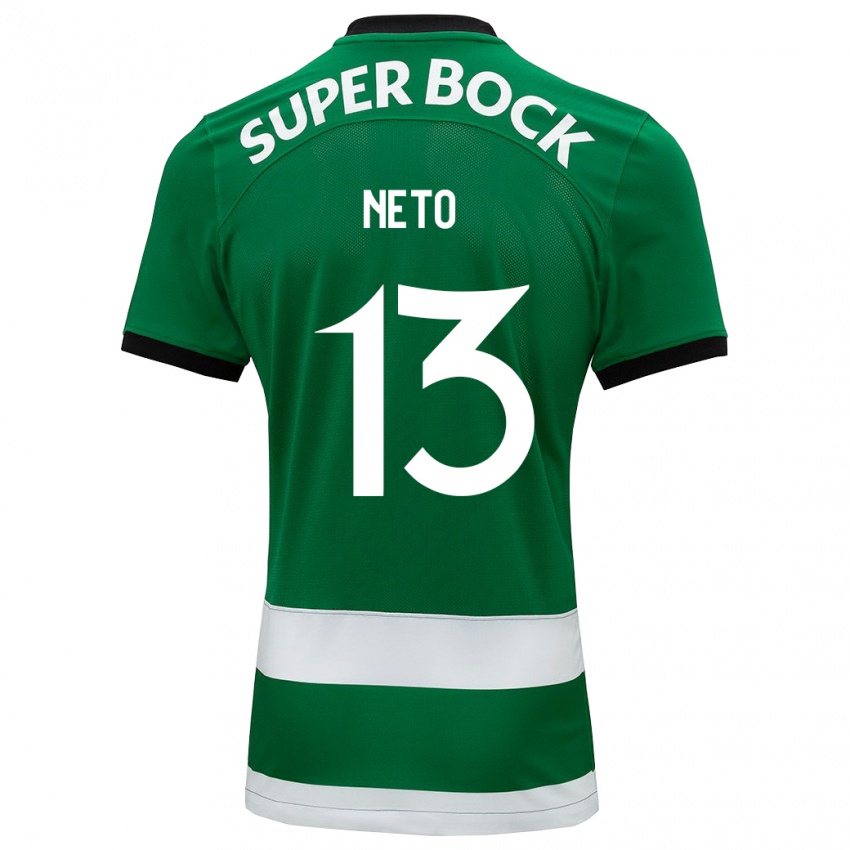 Női Luis Neto #13 Zöld Hazai Jersey 2023/24 Mez Póló Ing