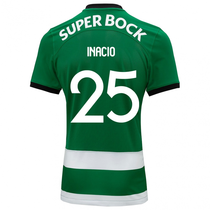 Női Goncalo Inacio #25 Zöld Hazai Jersey 2023/24 Mez Póló Ing