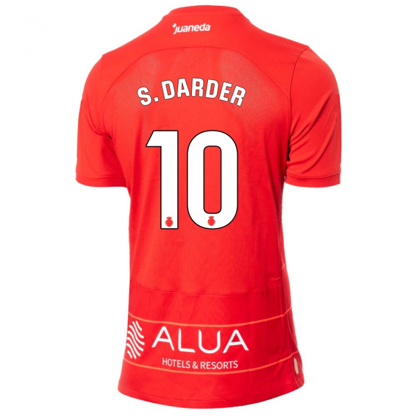 Női Sergi Darder #10 Piros Hazai Jersey 2023/24 Mez Póló Ing