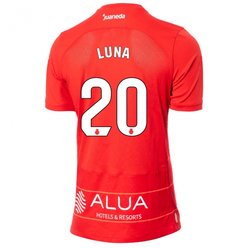 Női Daniel Luna #20 Piros Hazai Jersey 2023/24 Mez Póló Ing