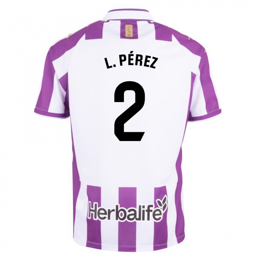 Női Luis Pérez #2 Lila Hazai Jersey 2023/24 Mez Póló Ing