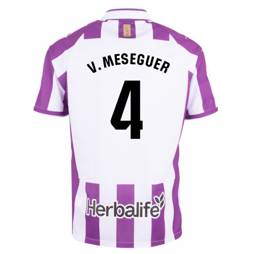 Női Víctor Meseguer #4 Lila Hazai Jersey 2023/24 Mez Póló Ing