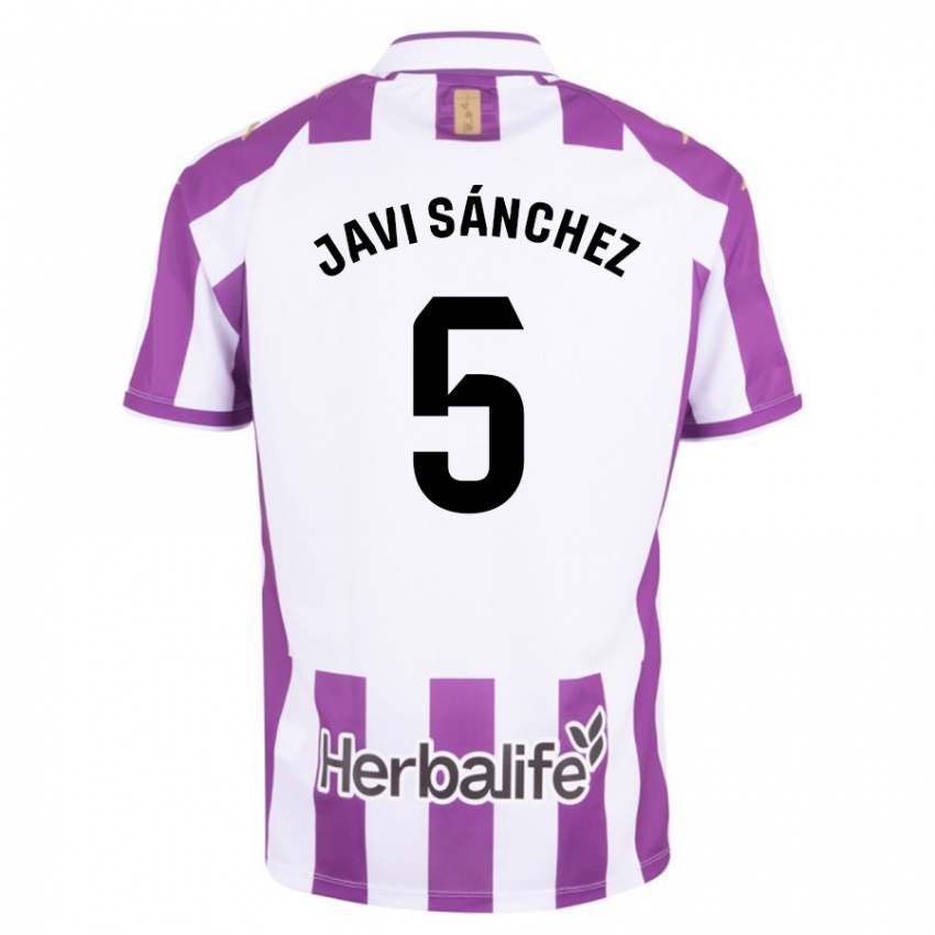 Női Javi Sánchez #5 Lila Hazai Jersey 2023/24 Mez Póló Ing