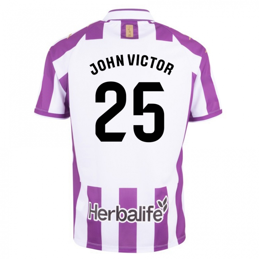 Női John Victor #25 Lila Hazai Jersey 2023/24 Mez Póló Ing