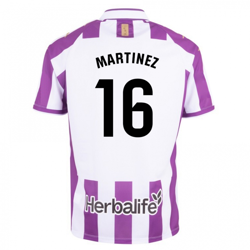 Női Jesús Martínez #16 Lila Hazai Jersey 2023/24 Mez Póló Ing