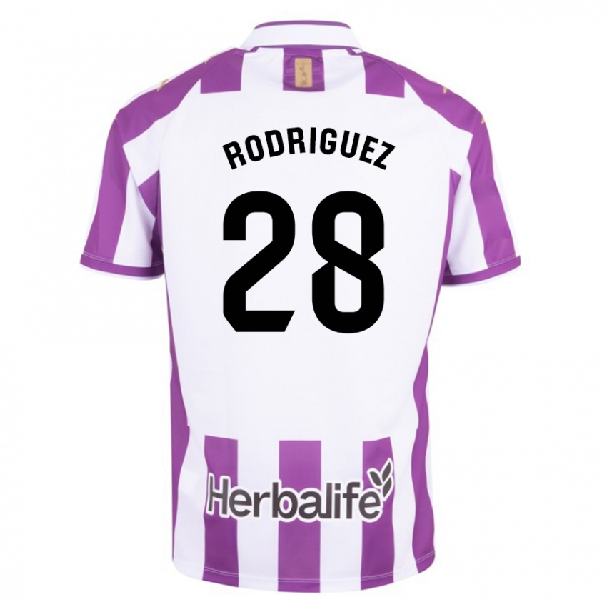 Női Yago Rodríguez #28 Lila Hazai Jersey 2023/24 Mez Póló Ing