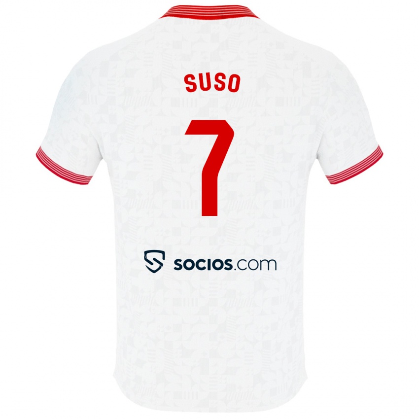 Női Suso #7 Fehér Hazai Jersey 2023/24 Mez Póló Ing