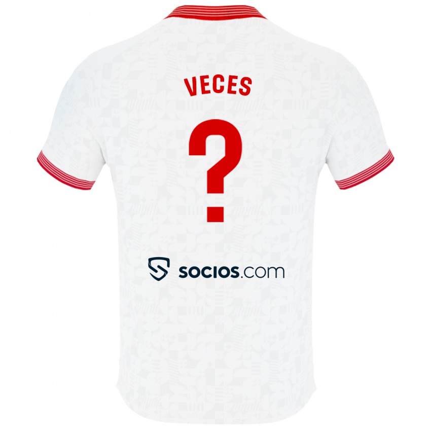 Női Sergio Veces #0 Fehér Hazai Jersey 2023/24 Mez Póló Ing