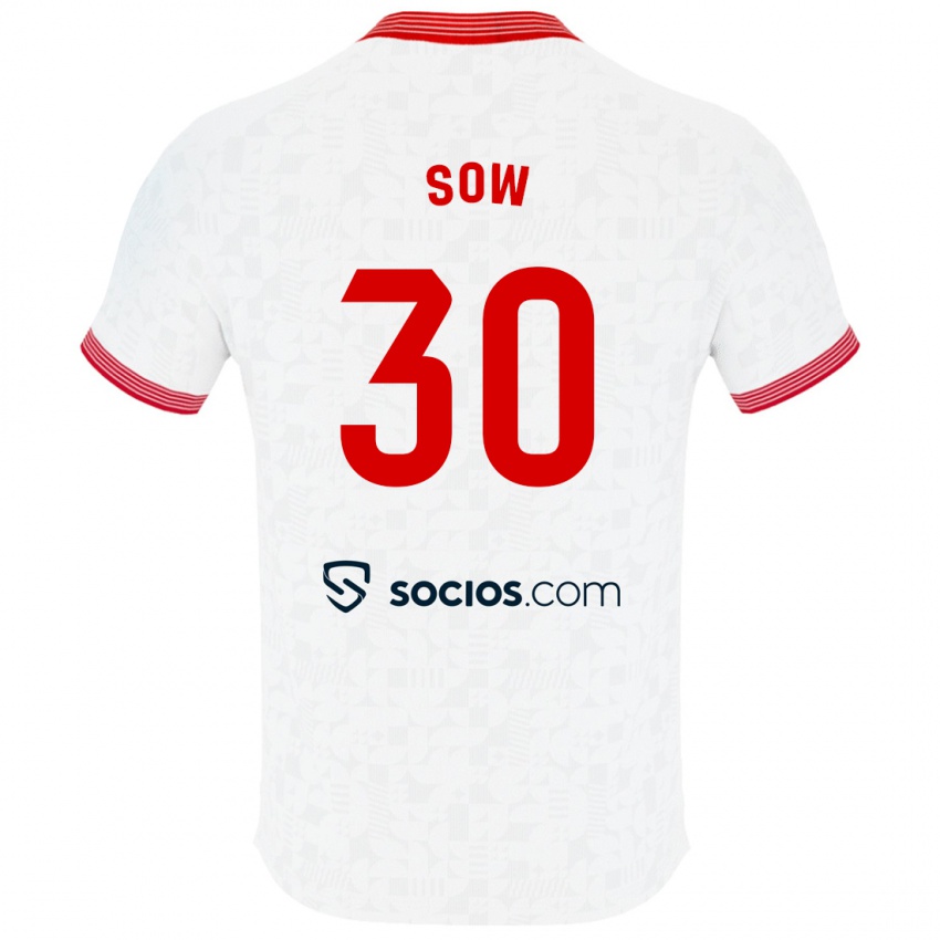 Női Ibrahima Sow #30 Fehér Hazai Jersey 2023/24 Mez Póló Ing