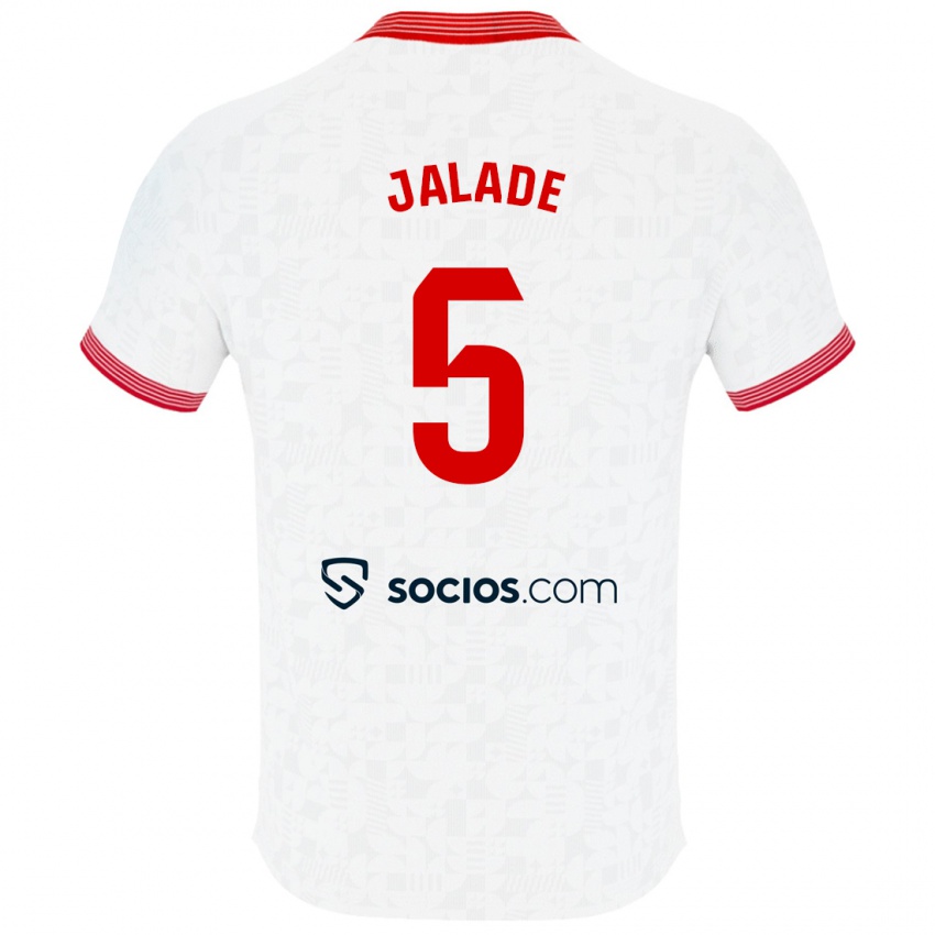 Női Robert Jalade #5 Fehér Hazai Jersey 2023/24 Mez Póló Ing