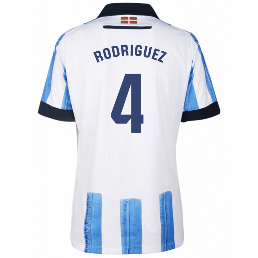 Női Peru Rodriguez #4 Kék Fehér Hazai Jersey 2023/24 Mez Póló Ing