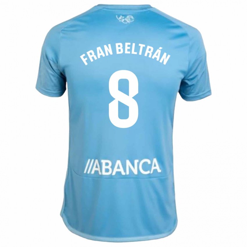 Női Fran Beltran #8 Kék Hazai Jersey 2023/24 Mez Póló Ing