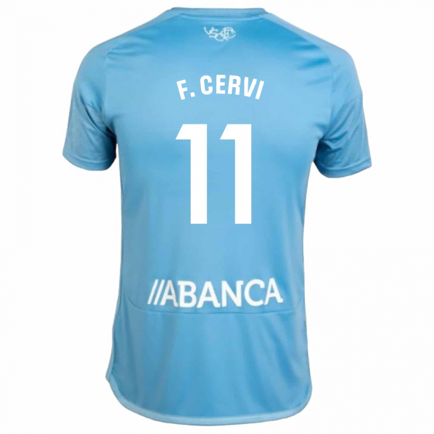 Női Franco Cervi #11 Kék Hazai Jersey 2023/24 Mez Póló Ing