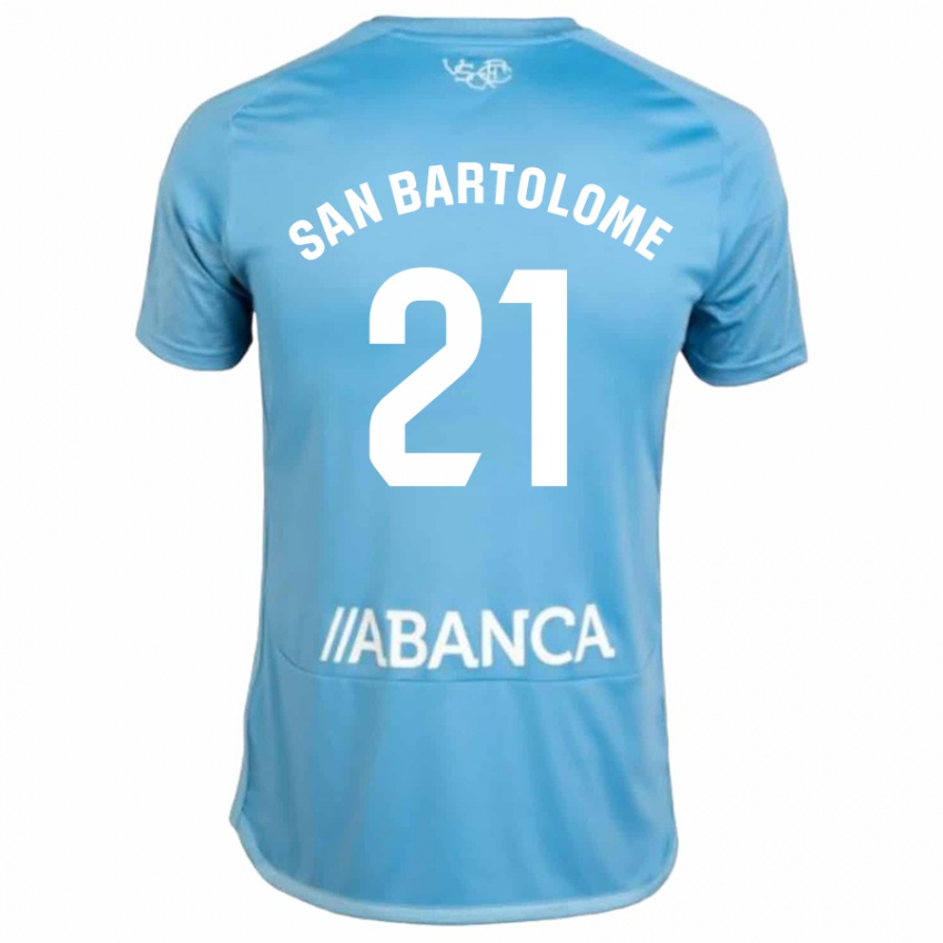 Női Victor San Bartolome #21 Kék Hazai Jersey 2023/24 Mez Póló Ing