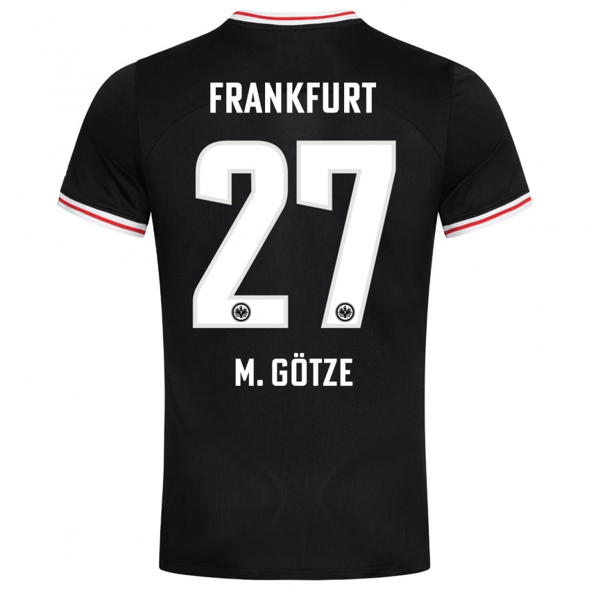 Női Mario Götze #27 Fekete Idegenbeli Jersey 2023/24 Mez Póló Ing