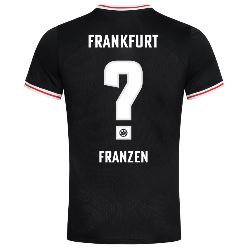 Női Marlon Franzen #0 Fekete Idegenbeli Jersey 2023/24 Mez Póló Ing