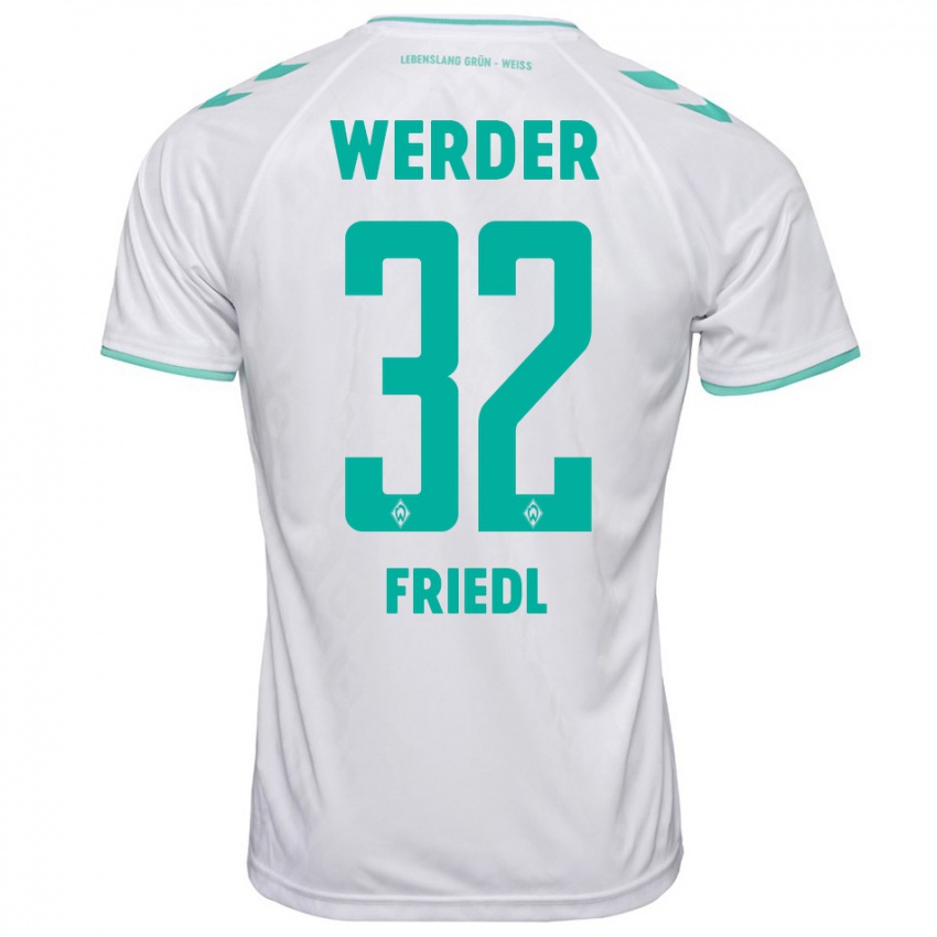 Női Marco Friedl #32 Fehér Idegenbeli Jersey 2023/24 Mez Póló Ing