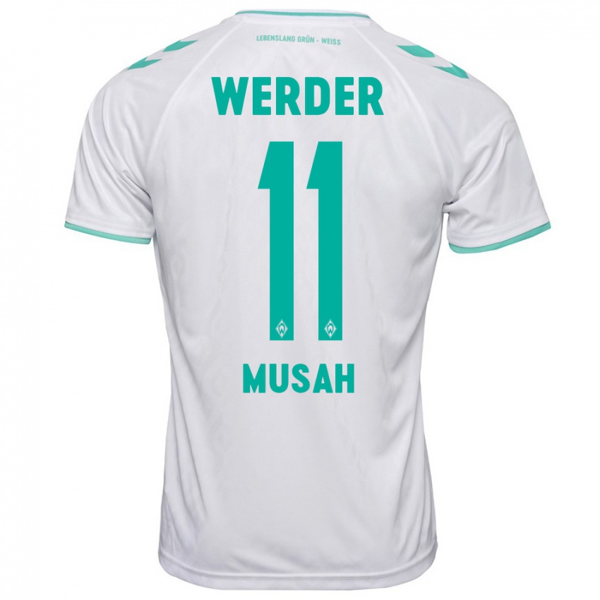 Női Salim Musah #11 Fehér Idegenbeli Jersey 2023/24 Mez Póló Ing