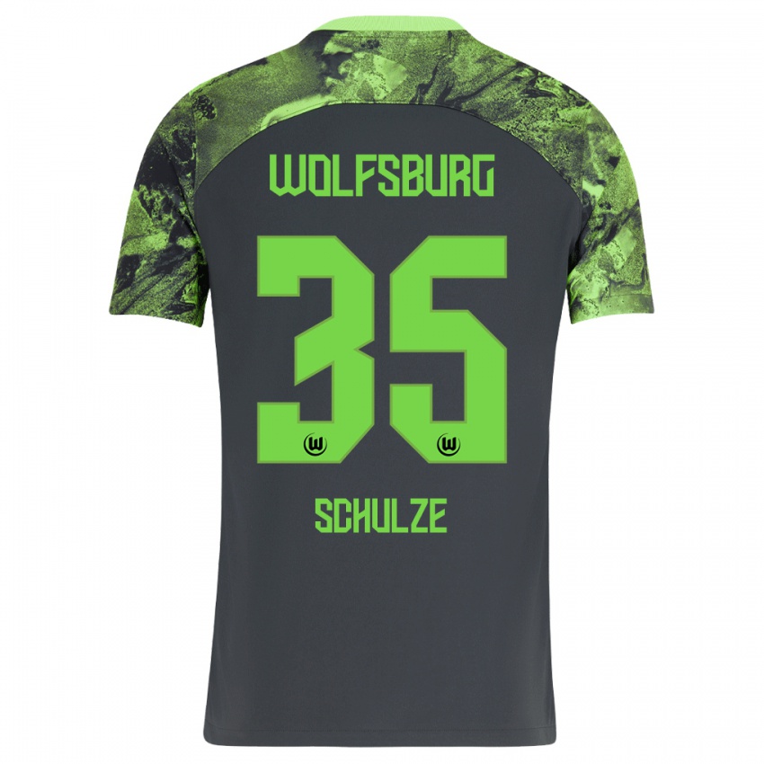 Női Philipp Schulze #35 Sötétszürke Idegenbeli Jersey 2023/24 Mez Póló Ing