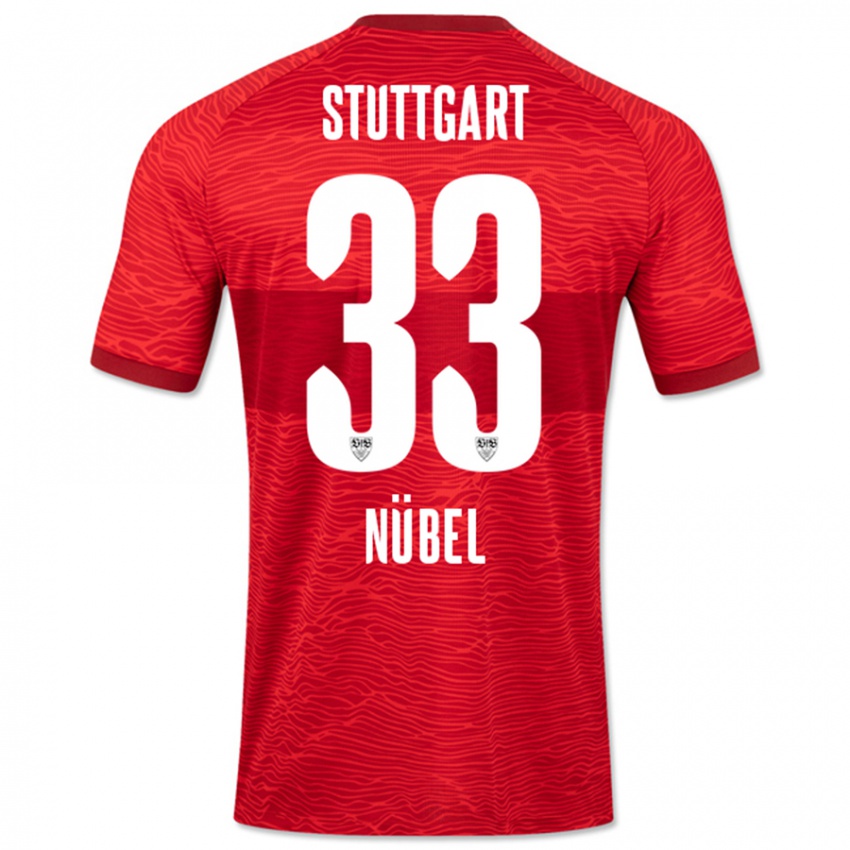 Női Alexander Nübel #33 Piros Idegenbeli Jersey 2023/24 Mez Póló Ing