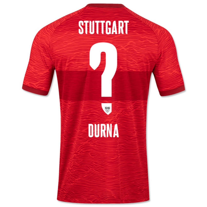 Női Tuncay Durna #0 Piros Idegenbeli Jersey 2023/24 Mez Póló Ing