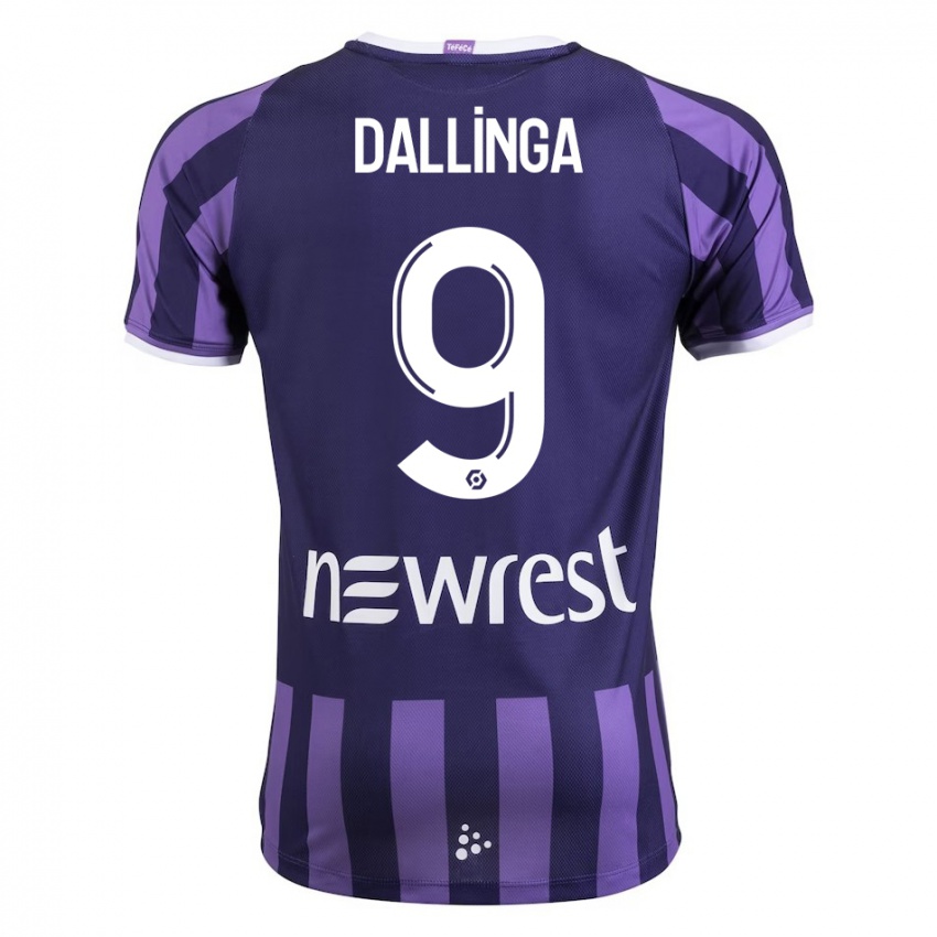 Női Thijs Dallinga #9 Lila Idegenbeli Jersey 2023/24 Mez Póló Ing