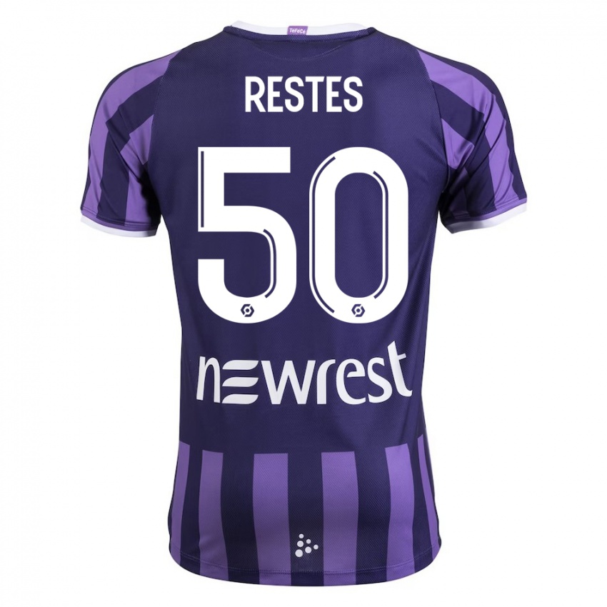 Női Guillaume Restes #50 Lila Idegenbeli Jersey 2023/24 Mez Póló Ing