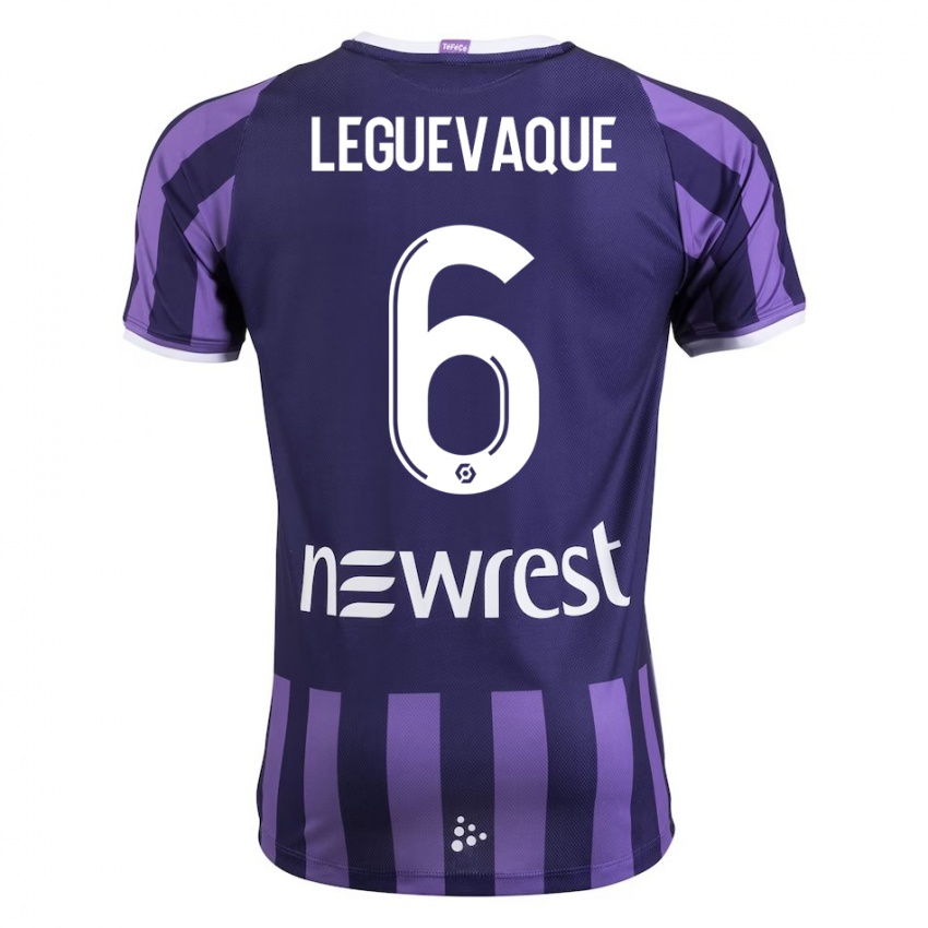 Női Laurie Leguevaque #6 Lila Idegenbeli Jersey 2023/24 Mez Póló Ing