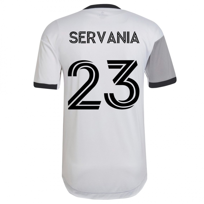 Női Brandon Servania #23 Fehér Idegenbeli Jersey 2023/24 Mez Póló Ing