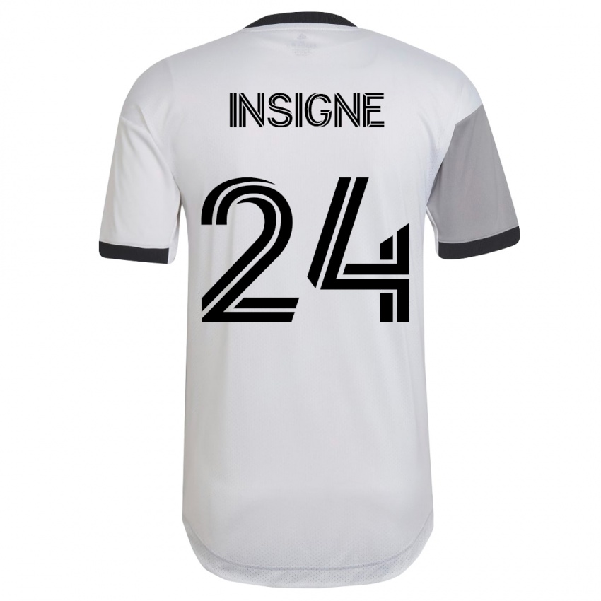 Női Lorenzo Insigne #24 Fehér Idegenbeli Jersey 2023/24 Mez Póló Ing