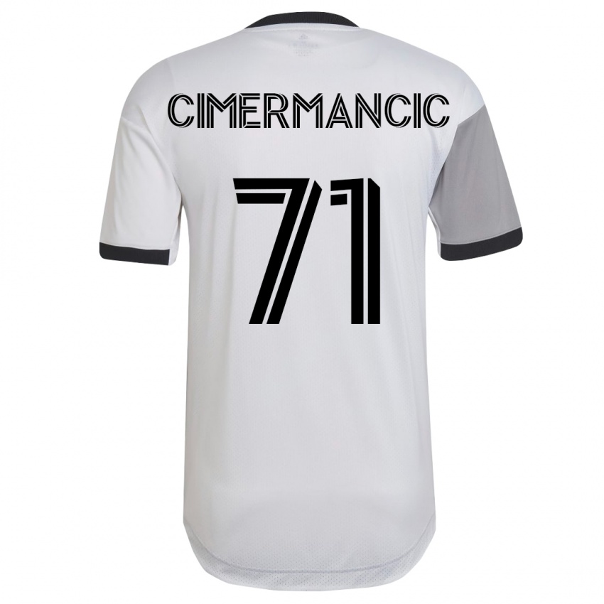 Női Markus Cimermancic #71 Fehér Idegenbeli Jersey 2023/24 Mez Póló Ing