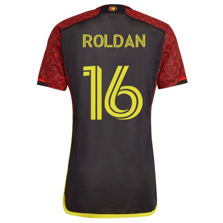 Női Álex Roldán #16 Narancs Idegenbeli Jersey 2023/24 Mez Póló Ing