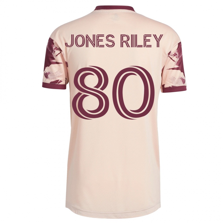 Női Jaden Jones-Riley #80 Piszkosfehér Idegenbeli Jersey 2023/24 Mez Póló Ing