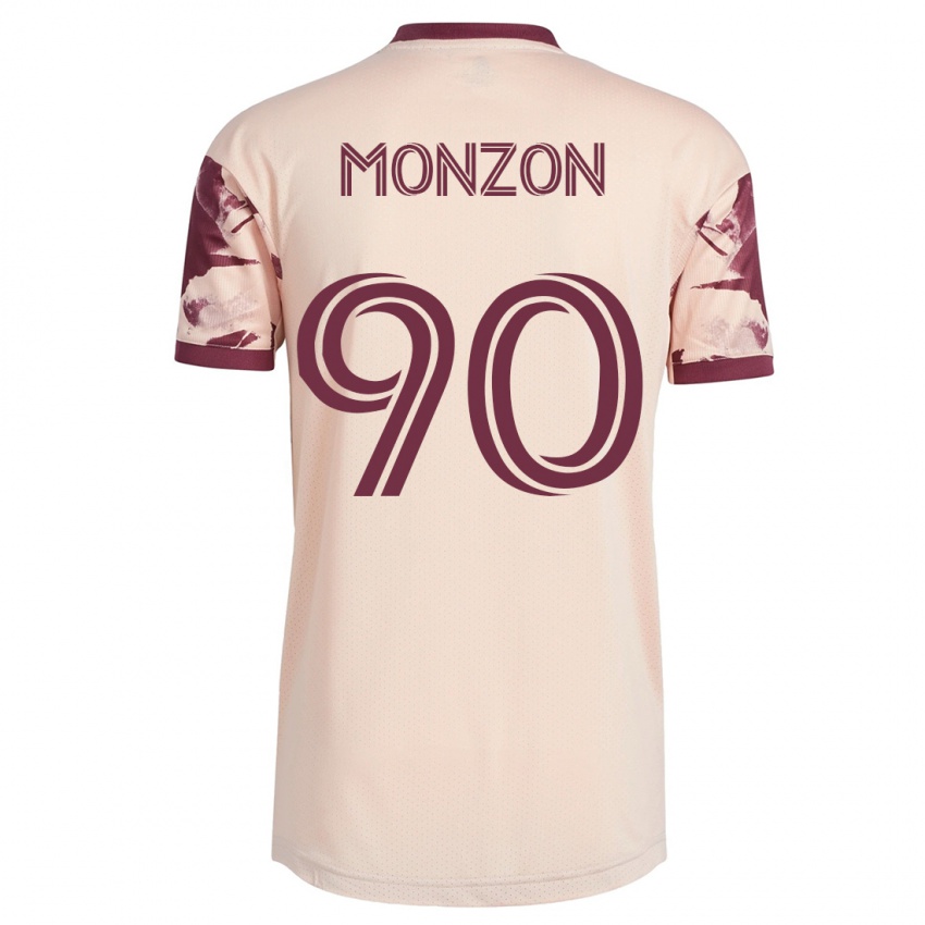 Női Florián Monzón #90 Piszkosfehér Idegenbeli Jersey 2023/24 Mez Póló Ing