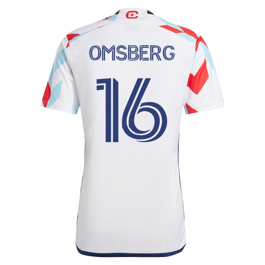 Női Wyatt Omsberg #16 Fehér Kék Idegenbeli Jersey 2023/24 Mez Póló Ing