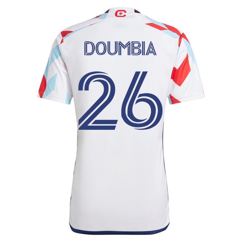 Női Ousmane Doumbia #26 Fehér Kék Idegenbeli Jersey 2023/24 Mez Póló Ing