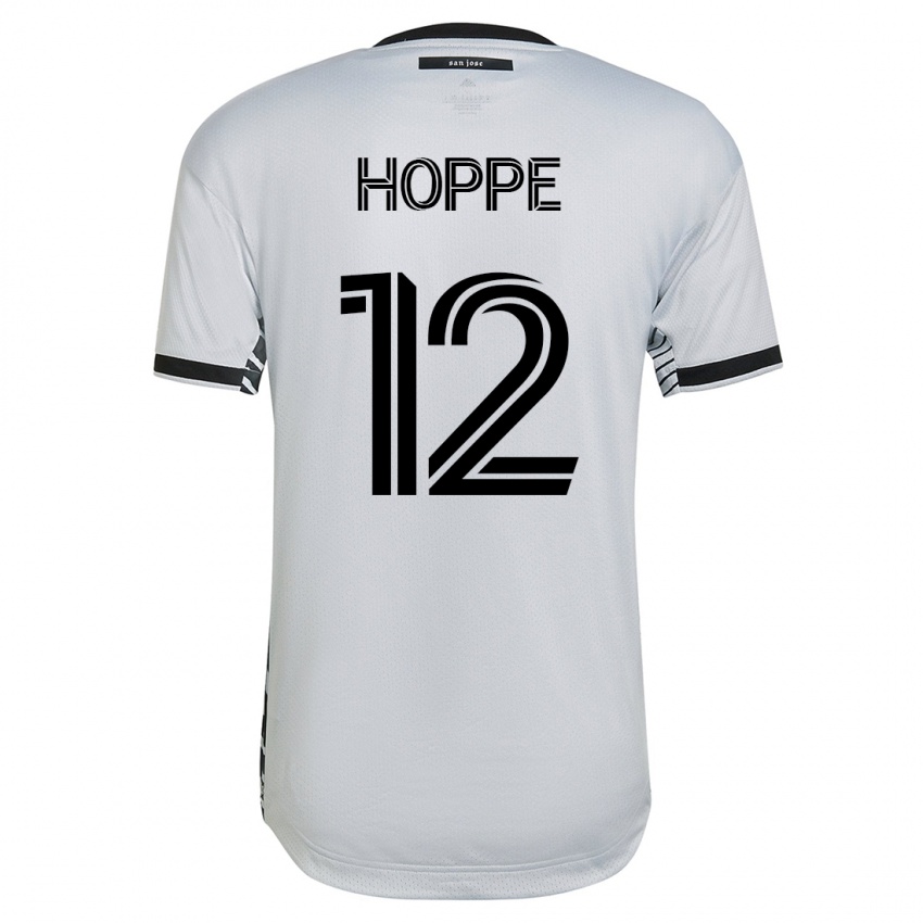 Női Matthew Hoppe #12 Fehér Idegenbeli Jersey 2023/24 Mez Póló Ing