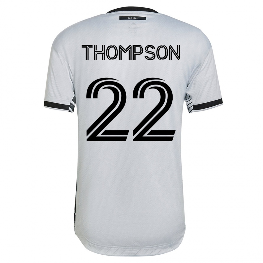 Női Tommy Thompson #22 Fehér Idegenbeli Jersey 2023/24 Mez Póló Ing