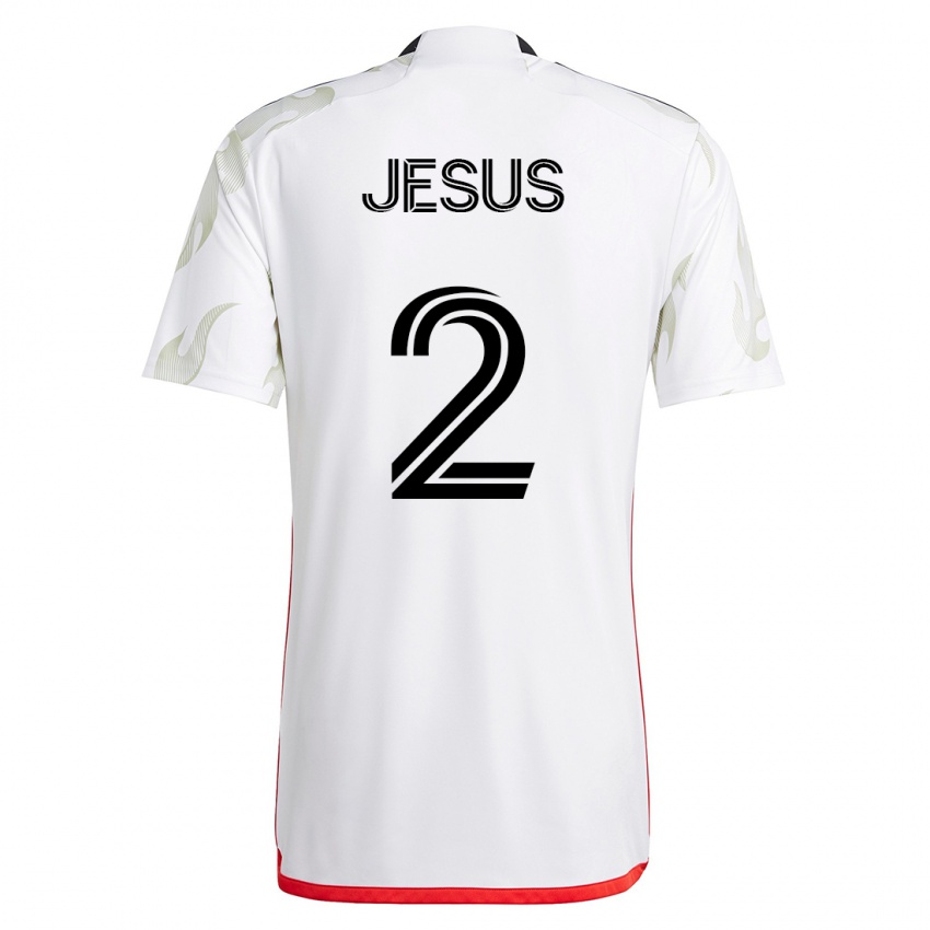Női Geovane Jesus #2 Fehér Idegenbeli Jersey 2023/24 Mez Póló Ing
